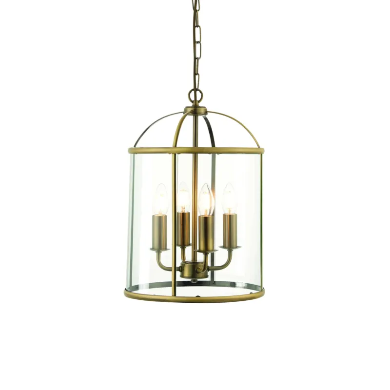 Tylko dziś Lampa wisząca mosiężna szklana 4-punktowa 69455 z serii Lambeth - Endon Lighting