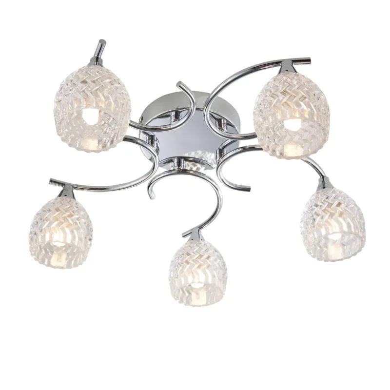 Szybka wysyłka Lampa sufitowa chromowana 5-punktowa BOYER-5CH z serii BOYER - Endon Lighting