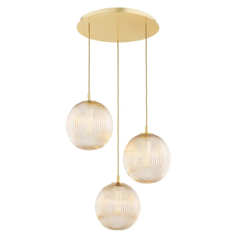 Lampa wisząca kule ryflowane PALOMA 6311 miodowa - Argon Zamów teraz