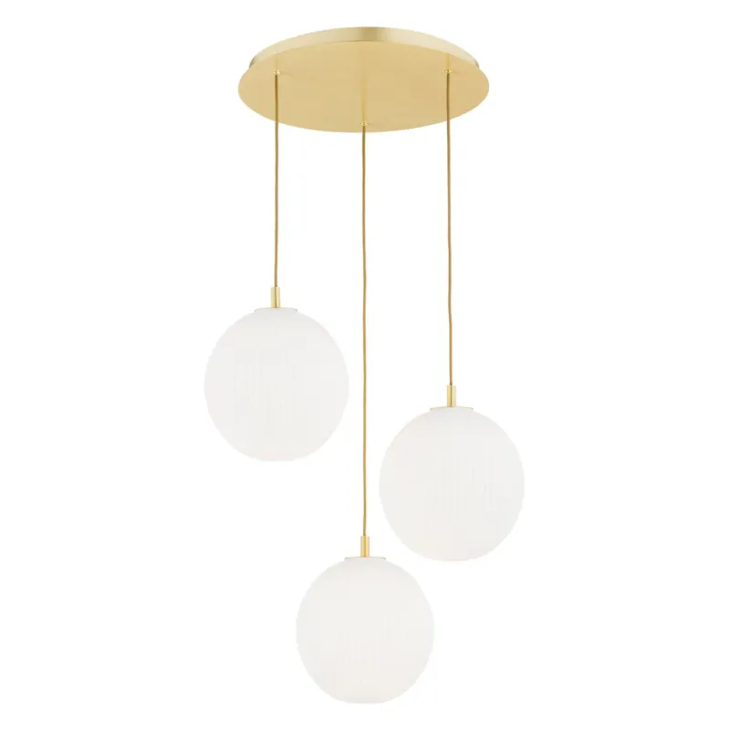 Lampa wisząca kule ryflowane PALOMA 6306 złota - Argon Wysoka jakość