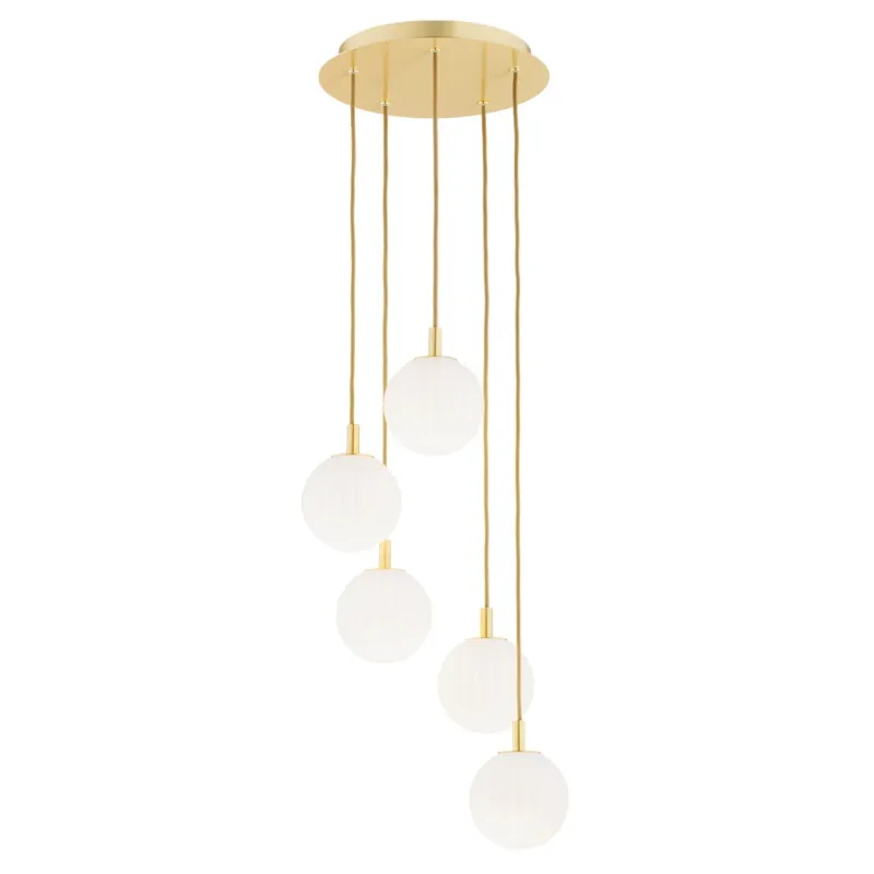 Dodaj do koszyka Lampa wisząca żyrandol PALOMA 2183 białe kule i złoto - Argon