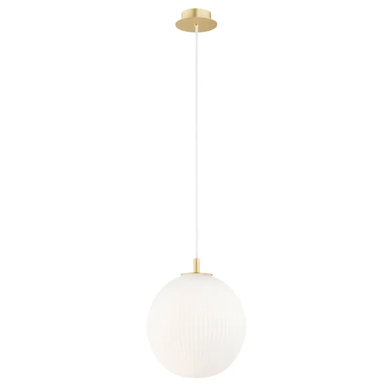 Lampa wisząca szklana kula PALOMA 8507 biel i złoto - Argon Zamów dziś