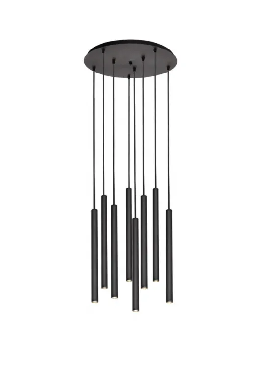 Lampa wisząca minimalistyczna ROLL 8 11174802 czarne tubki - Kaspa Ekspresowa dostawa