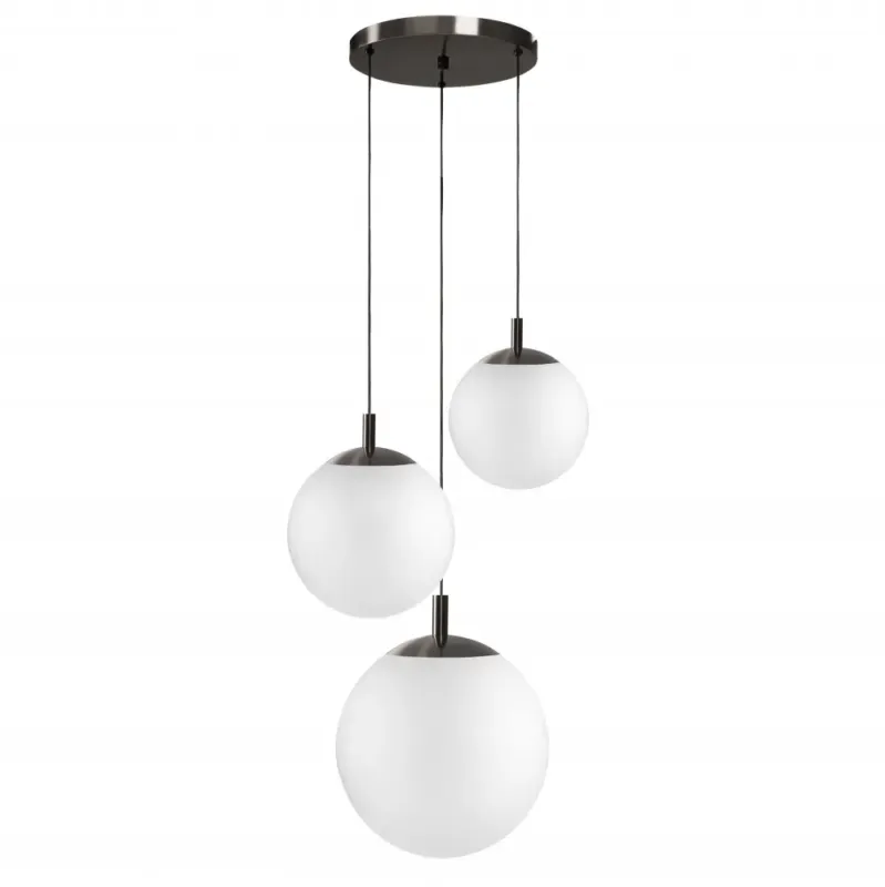 Bestseller Lampa wisząca mleczne kule ALUR 2 11144320 tytan szczotkowany - Kaspa