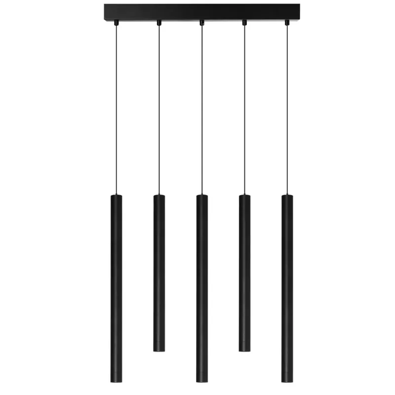 Nowy Azzardo Lampa wisząca metalowa czarna 5-punktowa AZ6315 z serii VERNO