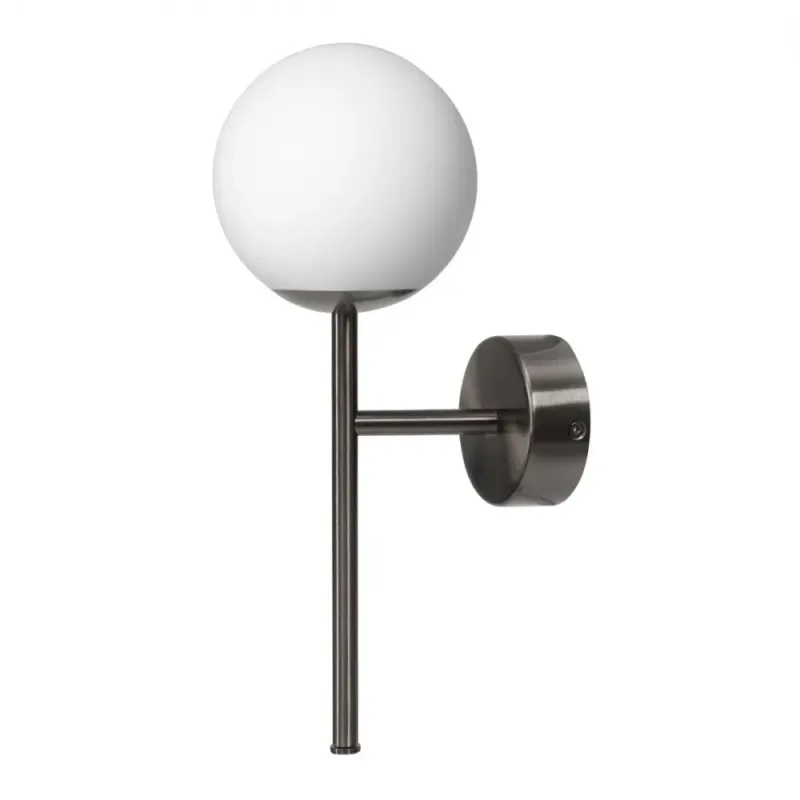 Kinkiet mleczna kula ASTRA DECO 21084120 tytan szczotkowany - Kaspa Oferta