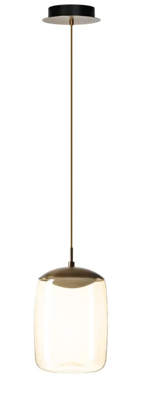 Azzardo Lampa wisząca mosiężna szklana 23cm AZ6411 z serii HELENA Szybka wysyłka