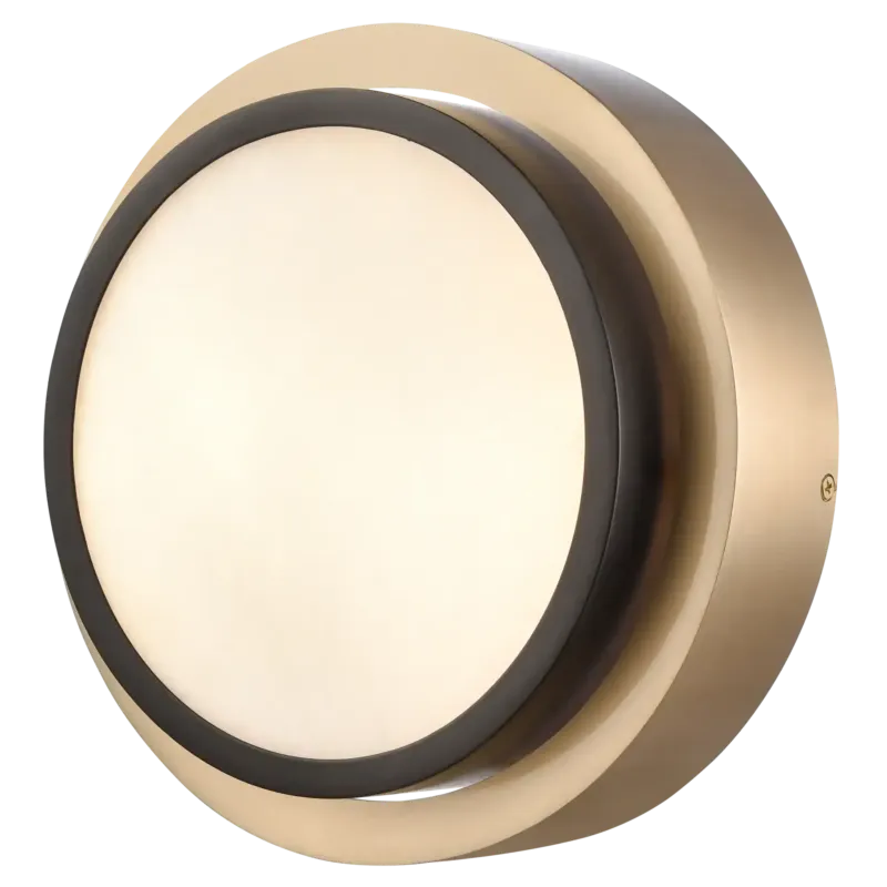 Kinkiet okrągły mosiężno-czarny 25cm W02784BR z serii COBURG - Cosmo Light Wybór klientów