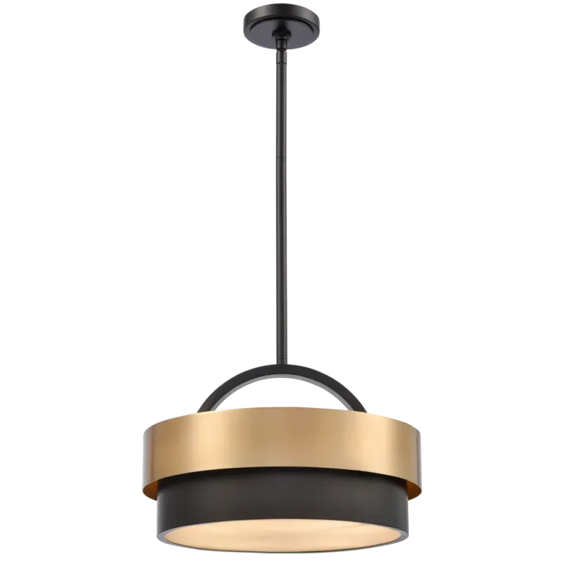 Ograniczona ilość Lampa wisząca metalowa czarno-mosiężna 40cm P04760BR z serii COBURG - Cosmo Light