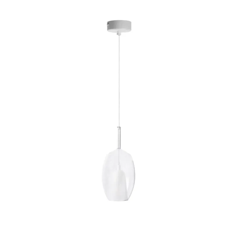 Cena promocyjna Azzardo Lampa wisząca biała szklana 17,5cm AZ6272 z serii GRACE