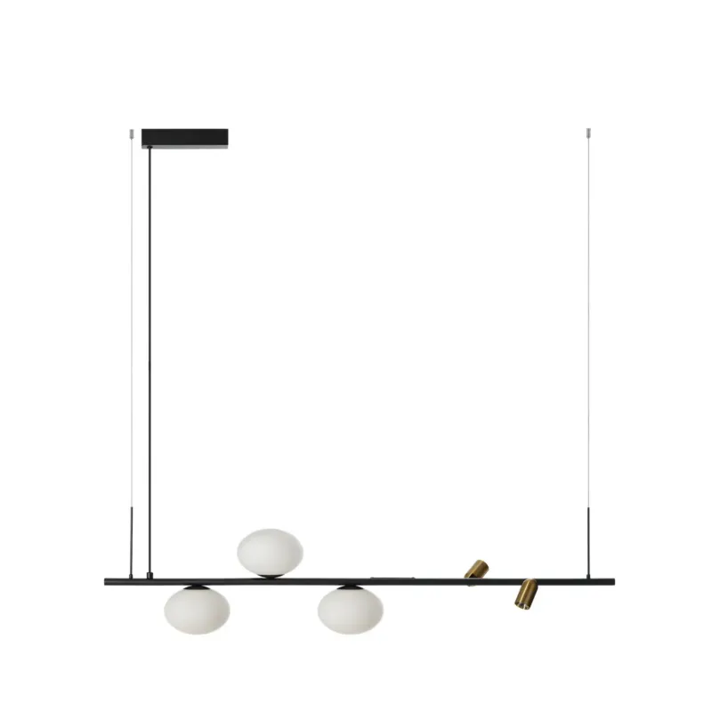 Tani Azzardo Lampa wisząca metalowa czarno-biała 120cm AZ5640 z serii TRASIMENO