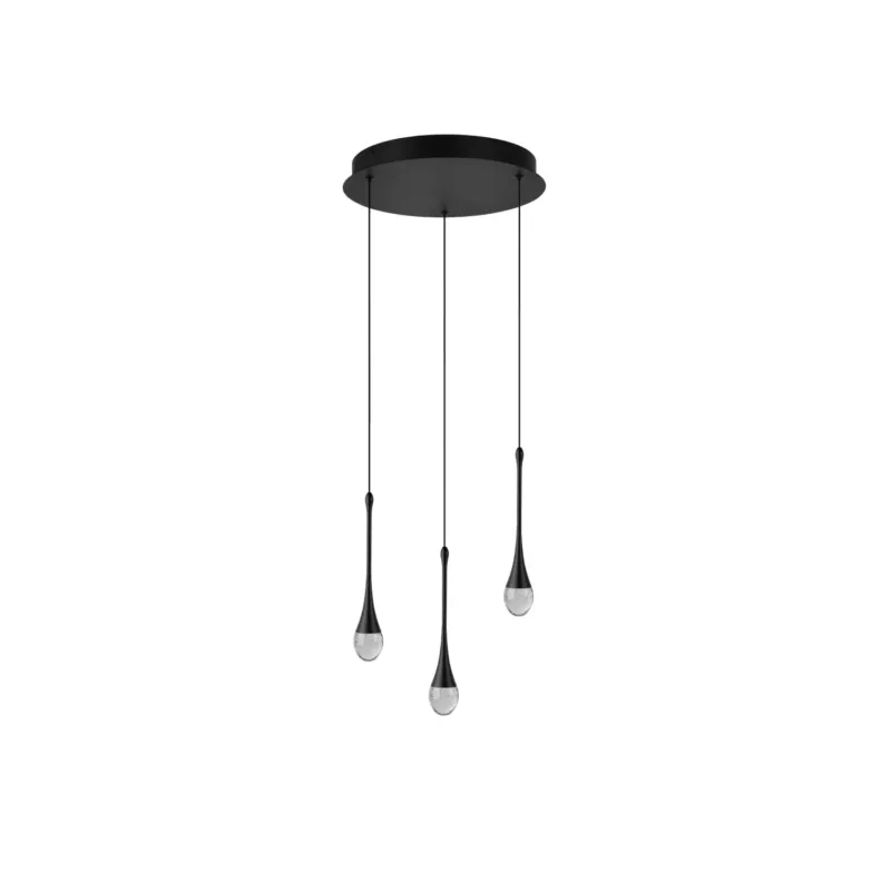 Azzardo Lampa wisząca metalowa czarna 3-punktowa AZ6009 z serii DALMA Rabat