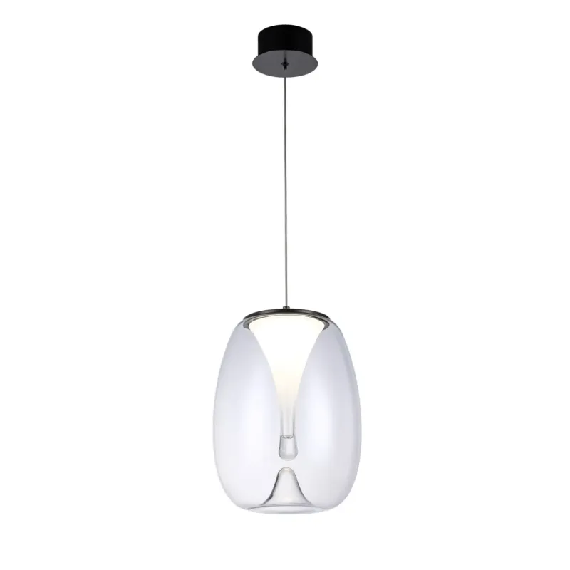 Wybór klientów Azzardo Lampa wisząca szklana czarna 27cm AZ5825 z serii PAMELA