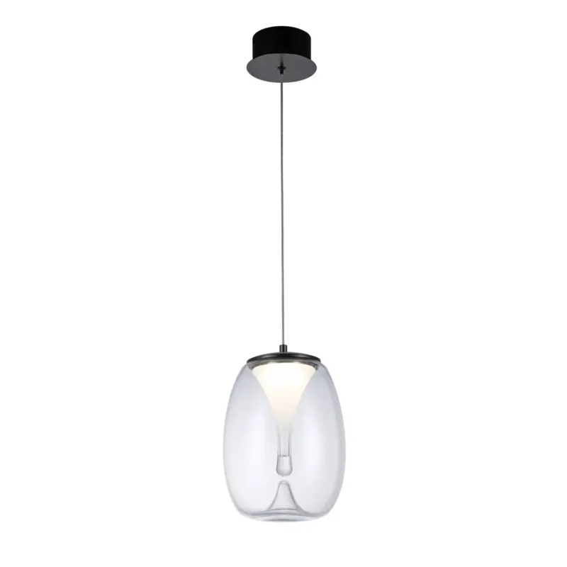 Cena promocyjna Azzardo Lampa wisząca szklana czarna LED AZ5823 z serii PAMELA