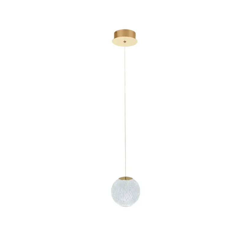 Popularny Azzardo Lampa wisząca złota szklana 1-punktowa AZ6016 z serii EDEM