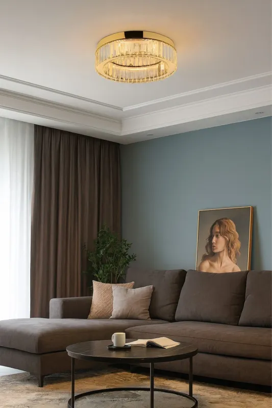 Dodaj do koszyka Azzardo Plafon LED złoty szklany 40cm AZ5782 z serii SPARK