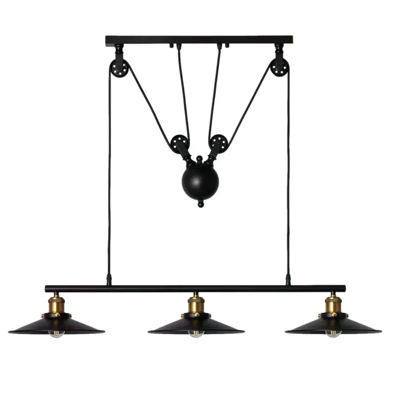Lampa Wisząca Retro Czarna Abruzzo Monte ABR-LWR-3XE27 - Abruzzo Szybka wysyłka