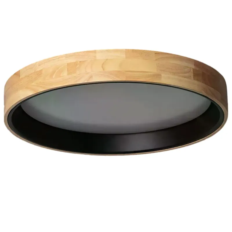 Plafon LED 31W Okrągły 60cm Naturalne Drewno 3 Barwy Świecenia CCT Abruzzo Vero Black ABR-PLODV-C-30WW-CCT - Abruzzo Ostatnia szansa