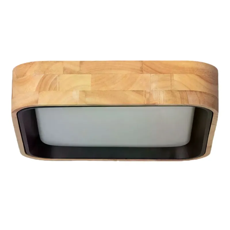 Plafon LED Abruzzo Mazza 16W Kwadratowy Naturalne Drewno 3 Barwy Świecenia CCT ABR-PLKDM-15W-CCT - Abruzzo Ekspresowa dostawa