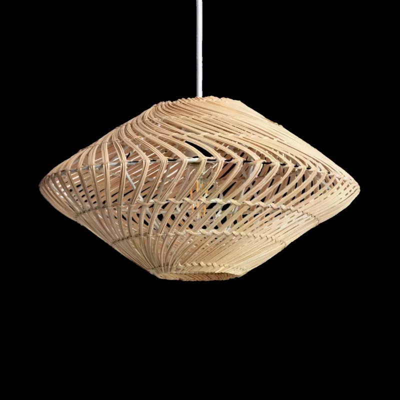 Lampa Wisząca Boho z Rattanu Giorgia 50cm E27 ABR-LW11-BH-E27 - Abruzzo Taniej