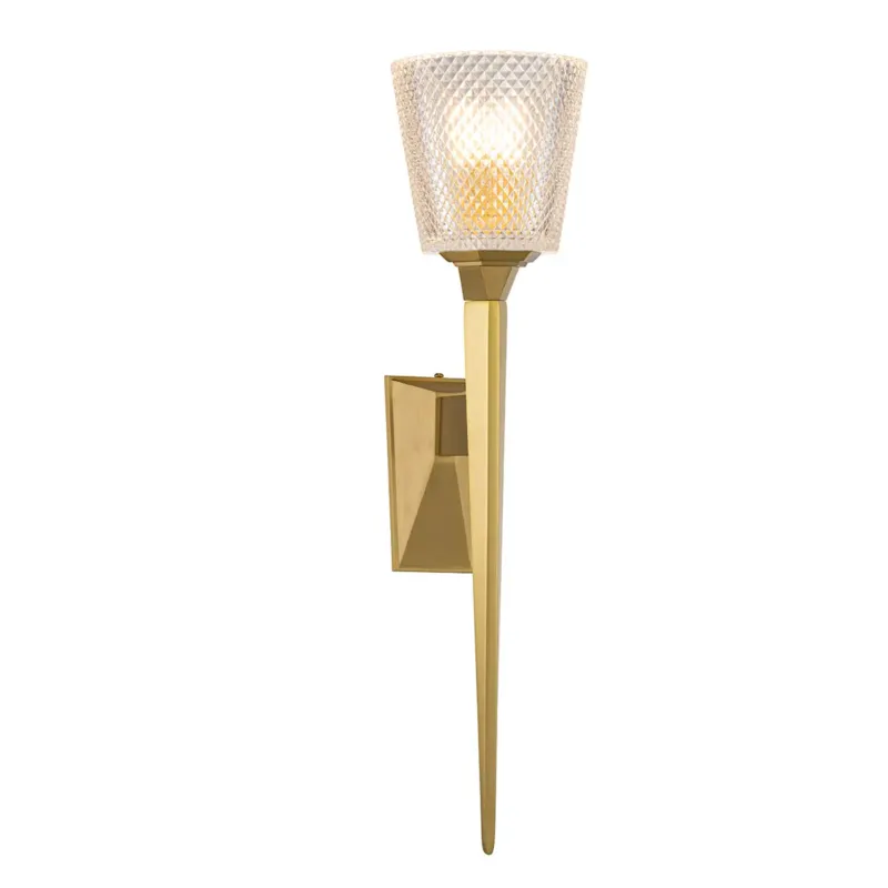 Kinkiet metalowy mosiądz ze szklanym kloszem BATH-VERITY-BB z serii Verity - Elstead Lighting Bezpieczna płatność