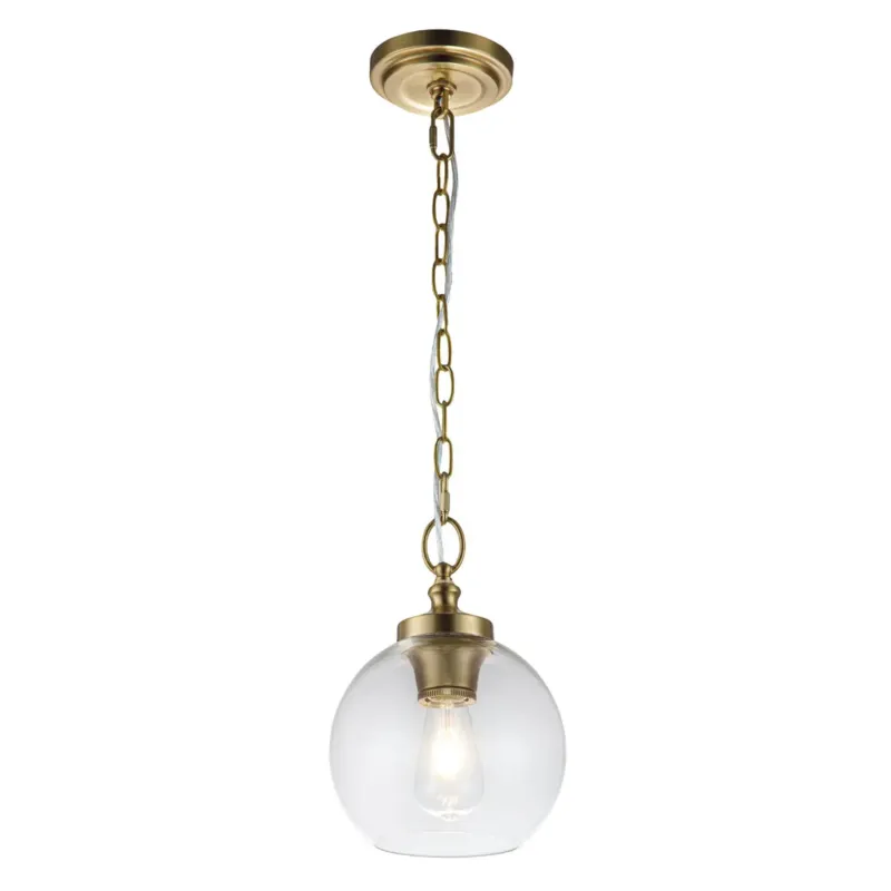 Lampa wisząca szklana kula mosiężna FE-TABBY-P-S-BB z serii TABBY - Elstead Lighting Bezpieczne zakupy