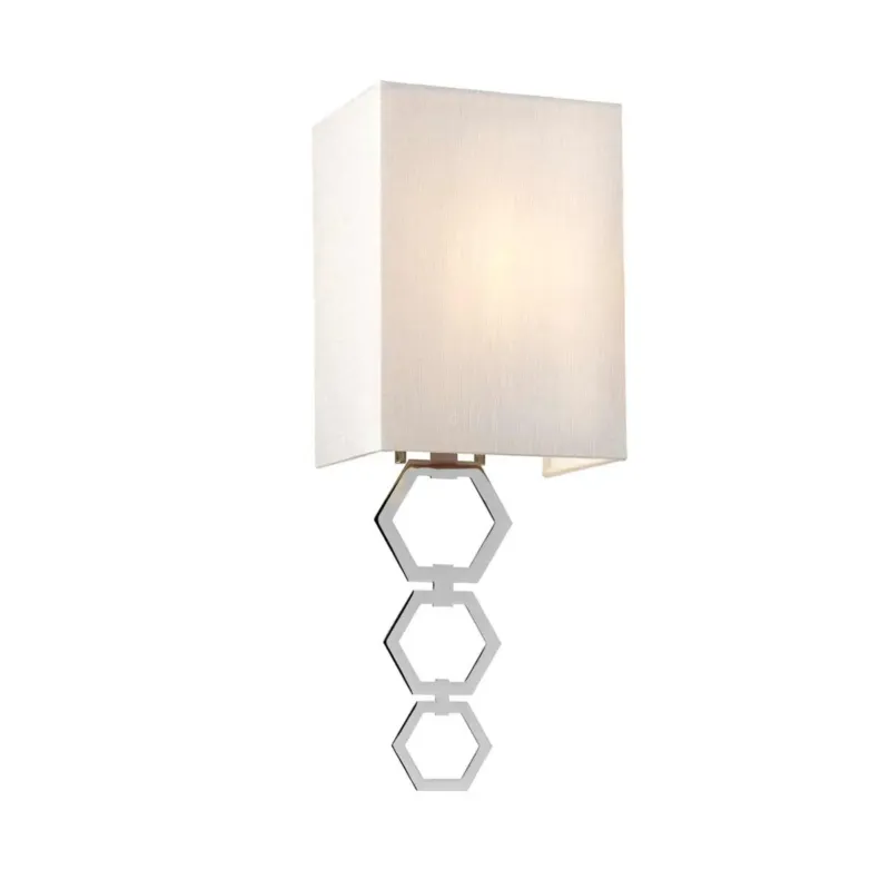 Dostępne od ręki Kinkiet chromowany z abażurem z jedwabiu RIA-SMALL-PC z serii RIA - Elstead Lighting