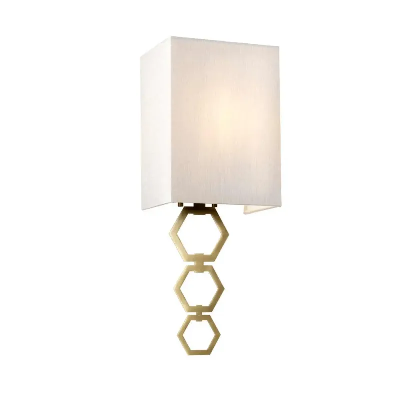 Zniżka Kinkiet mosiężny z abażurem z jedwabiu RIA-SMALL-AB z serii RIA - Elstead Lighting