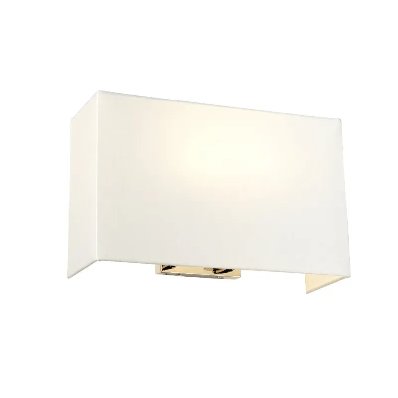Ekspresowa dostawa Kinkiet prostokątny chromowany z abażurem DL-RILEY-L-IV-PC z serii RILEY - Elstead Lighting