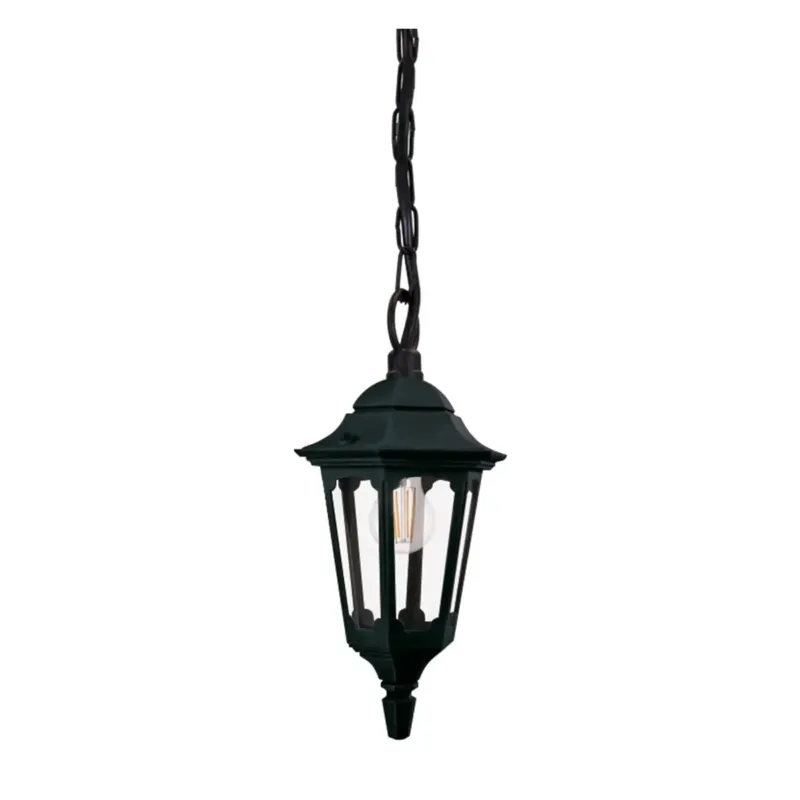 Ekspresowa dostawa Lampa wisząca latarnia czarna metalowa IP44 PRM9-BLACK z serii Parish - Elstead Lighting