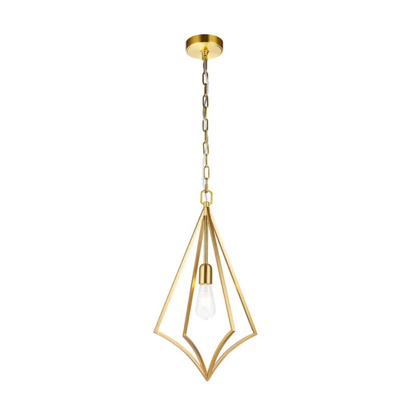 Kup online Lampa wisząca metalowa złota geometryczna FE-NICO-P-M-BB z serii NICO - Elstead Lighting