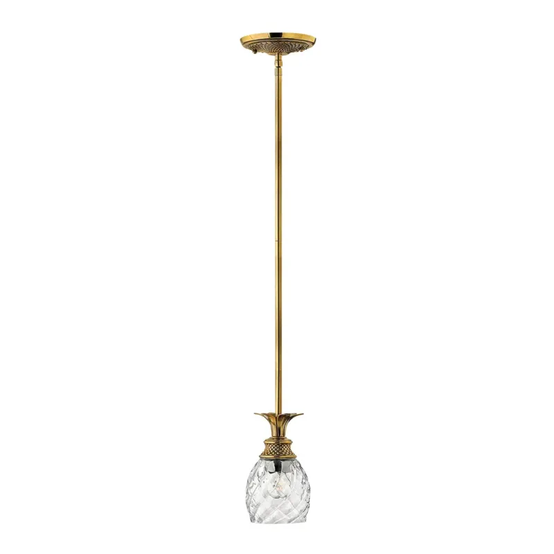Lampa wisząca mosiężna szklana 1-punktowa HK-PLANTATION-MP-BB z serii PLANTATION - Elstead Lighting Kup online