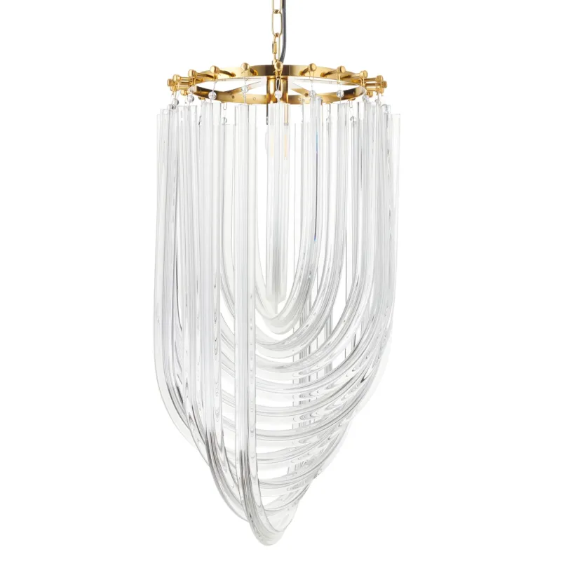 Bezpieczna płatność Lampa designerska wisząca WAVE złota 60 cm DP0339-600 gold - Step Into Design