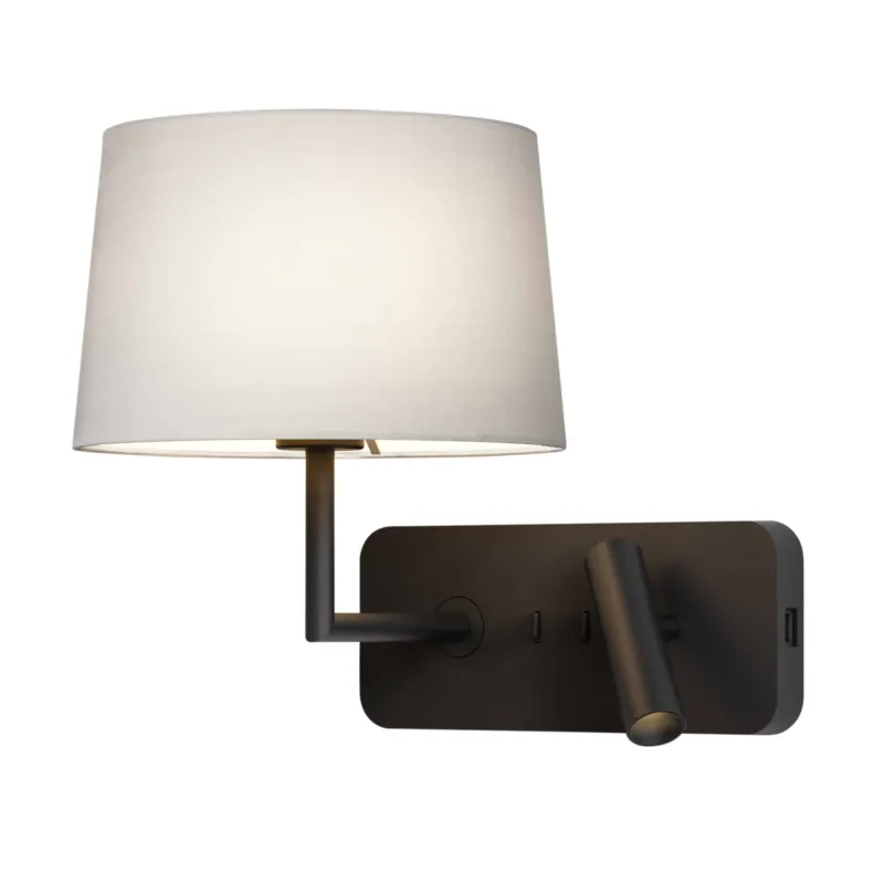 Kinkiet klasyczny Side by Side Grande USB czarny 1406013 - Astro Lighting Promocja