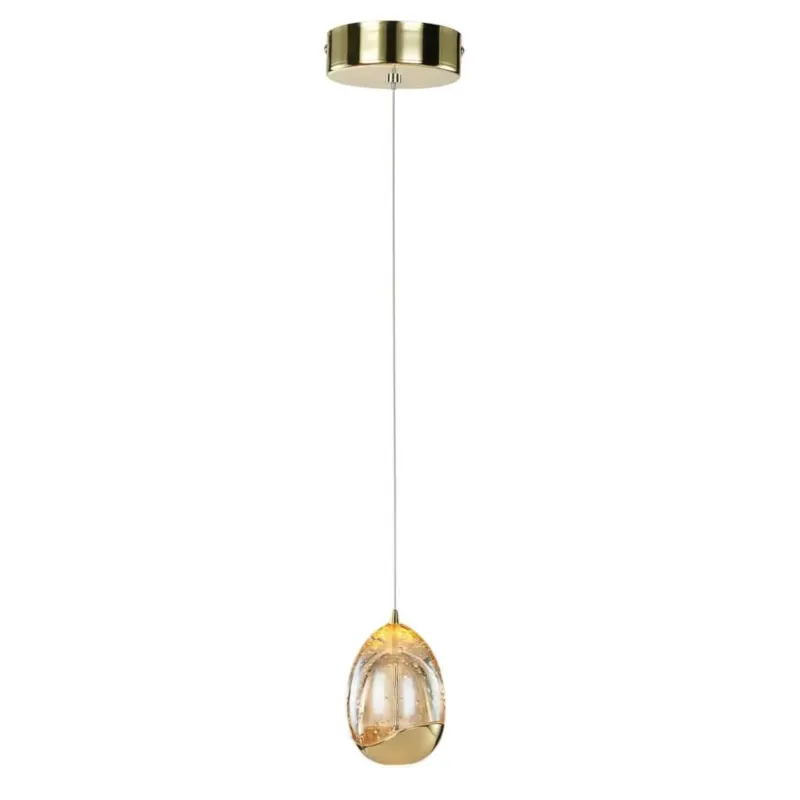 Hit cenowy Lampa wisząca złota szklana LED PND-22112132-1A-CHPN z serii HUELTO - Lampy Italux