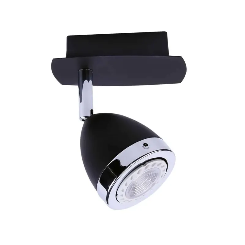 Hit sprzedaży Reflektor sufitowy czarno-chromowany 1-punktowy SPL-9372-1A BL z serii CALASA - Lampy Italux