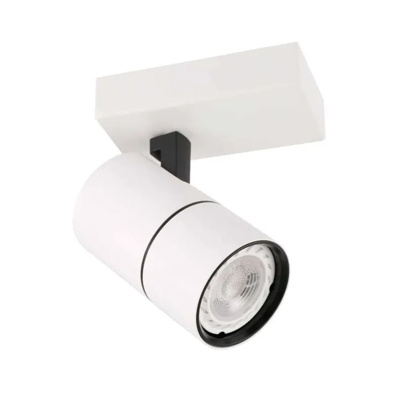 Reflektor sufitowy metalowy biało-czarny 1-punktowy SPL-2813-1B-WH z serii LACONI - Lampy Italux Nowy