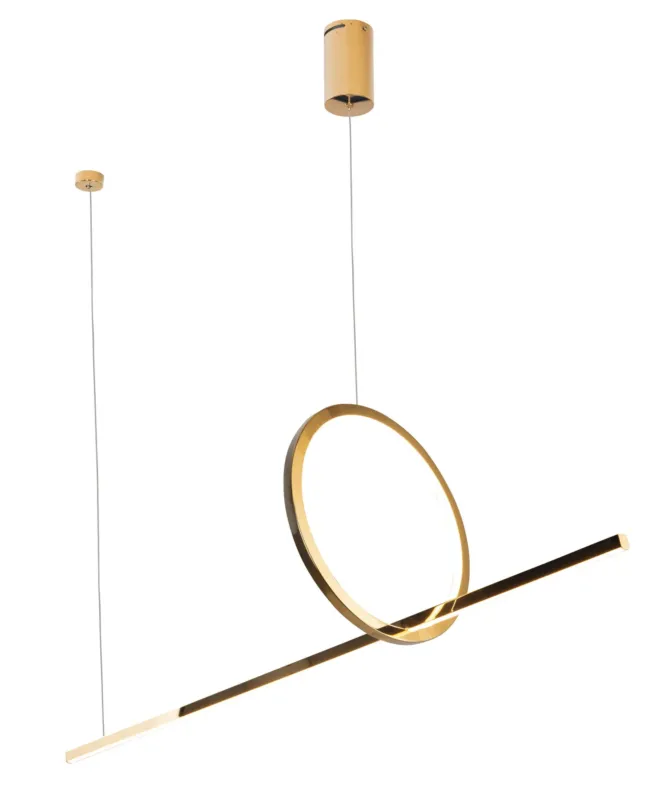 Nie przegap Lampa designerska wisząca LOZANNA ZŁOTA P0390 - MaxLight