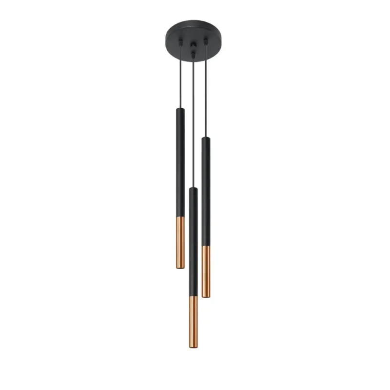 Oferta limitowana Lampa wisząca MOZAICA 3P czarny/miedź SL.0890 - Sollux