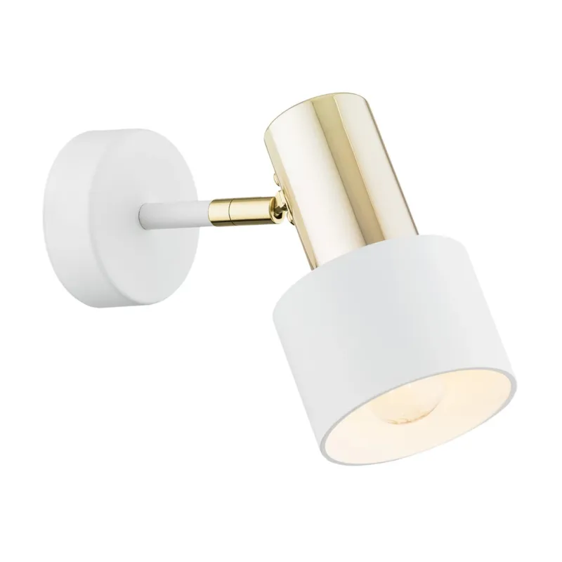 Kinkiet loft DORIA 4264 ścienna biała złoty - Argon Promocja