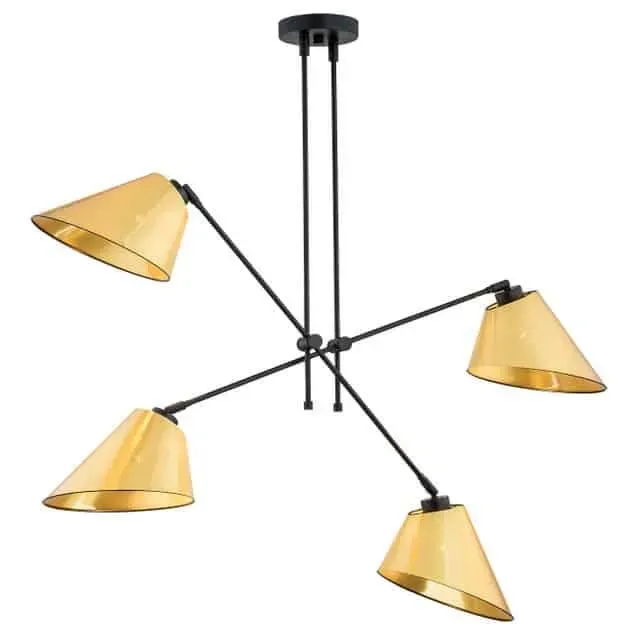Darmowy zwrot Lampa designerska wisząca CLAVA 1694 stylowa złota - Argon