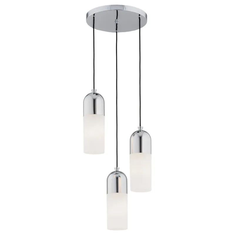 Do wyczerpania zapasów Lampa nad stół wisząca nowoczesna BURGOS 1465 chromowana szklana - Argon