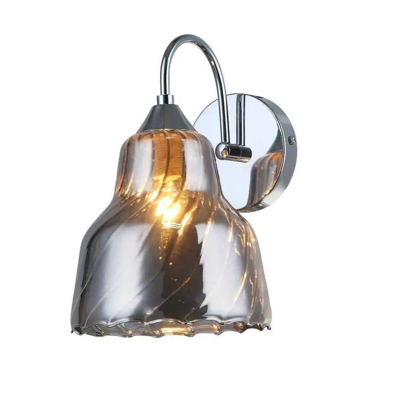 Kinkiet szklany dymiony chromowany MBM2387/1 SG z serii SLIZZA - Lampy Italux Hit cenowy