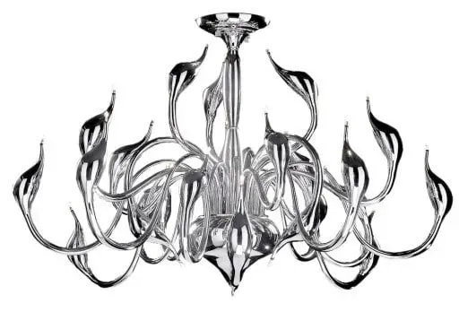 Lampa wisząca chromowana metalowa 24-punktowa MX8098-24A CH z serii SWAN - Lampy Italux Ograniczona ilość