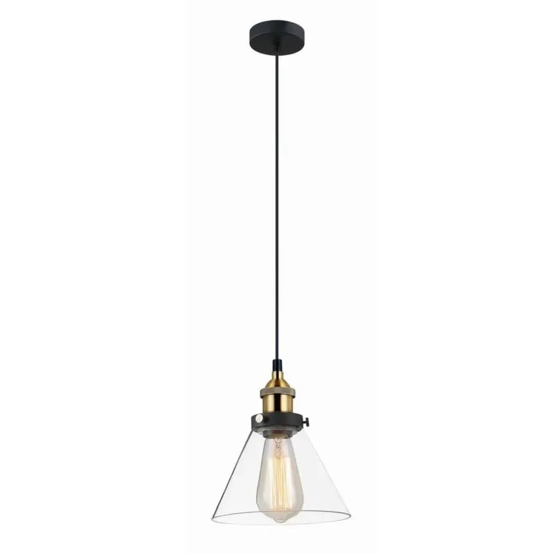 Lampa wisząca loft szklana z mosiądzem MDM-2564/1 z serii GETAN - Lampy Italux Szybka dostawa