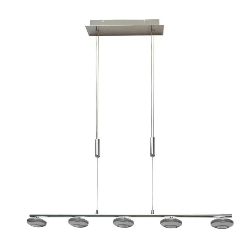 Oferta limitowana Lampa wisząca metalowa srebrna 5-punktowa HD-352ML-05-9051B z serii MARLEY - Lampy Italux