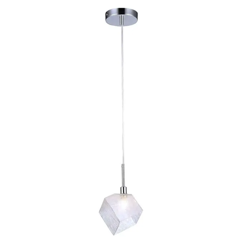 Kup online Lampa wisząca szklana chromowana kostka MD13026003-1A z serii ZEN - Lampy Italux