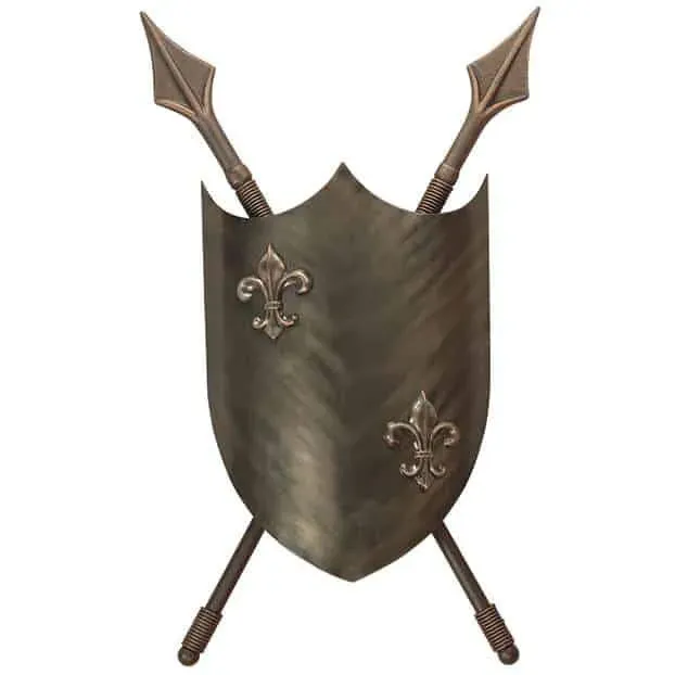 Do wyczerpania zapasów Kinkiet metalowy brązowy w kształcie tarczy CRUSADER W/L z serii CRUSADER - Elstead Lighting