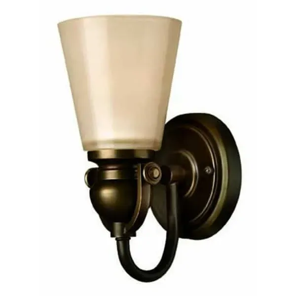 Ekspresowa dostawa Kinkiet metalowy brązowy ze szklanym kloszem HK/MAYFLOWER1 z serii MAYFLOWER - Elstead Lighting
