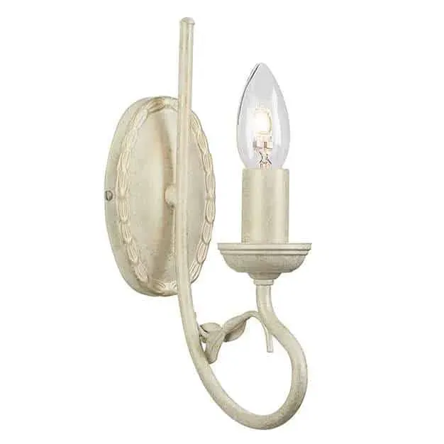 Kinkiet metalowy ecru ze złotem 1-punktowy OV1 z serii OLIVIA - Elstead Lighting Dostępne od ręki